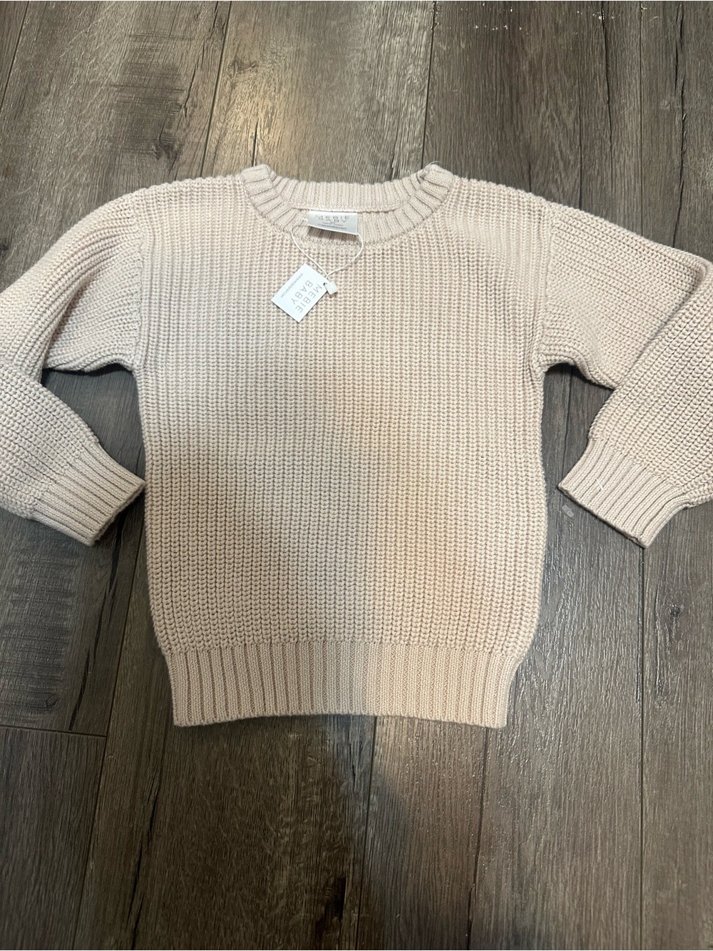 Kids Cream Crewneck Knit Sweater - Unbranded